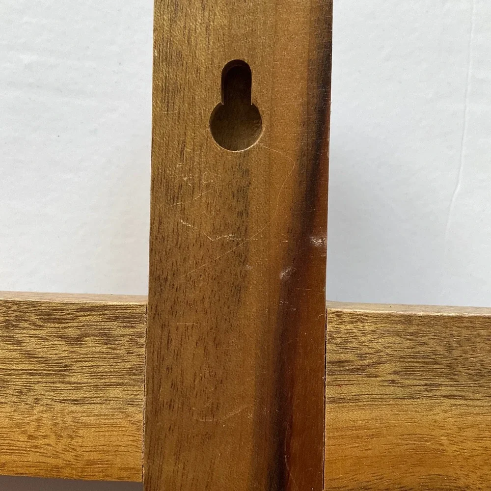 Vintage Wooden Standing Wall Crucifix Brass Corpus INRI Altar Desk Cross 11